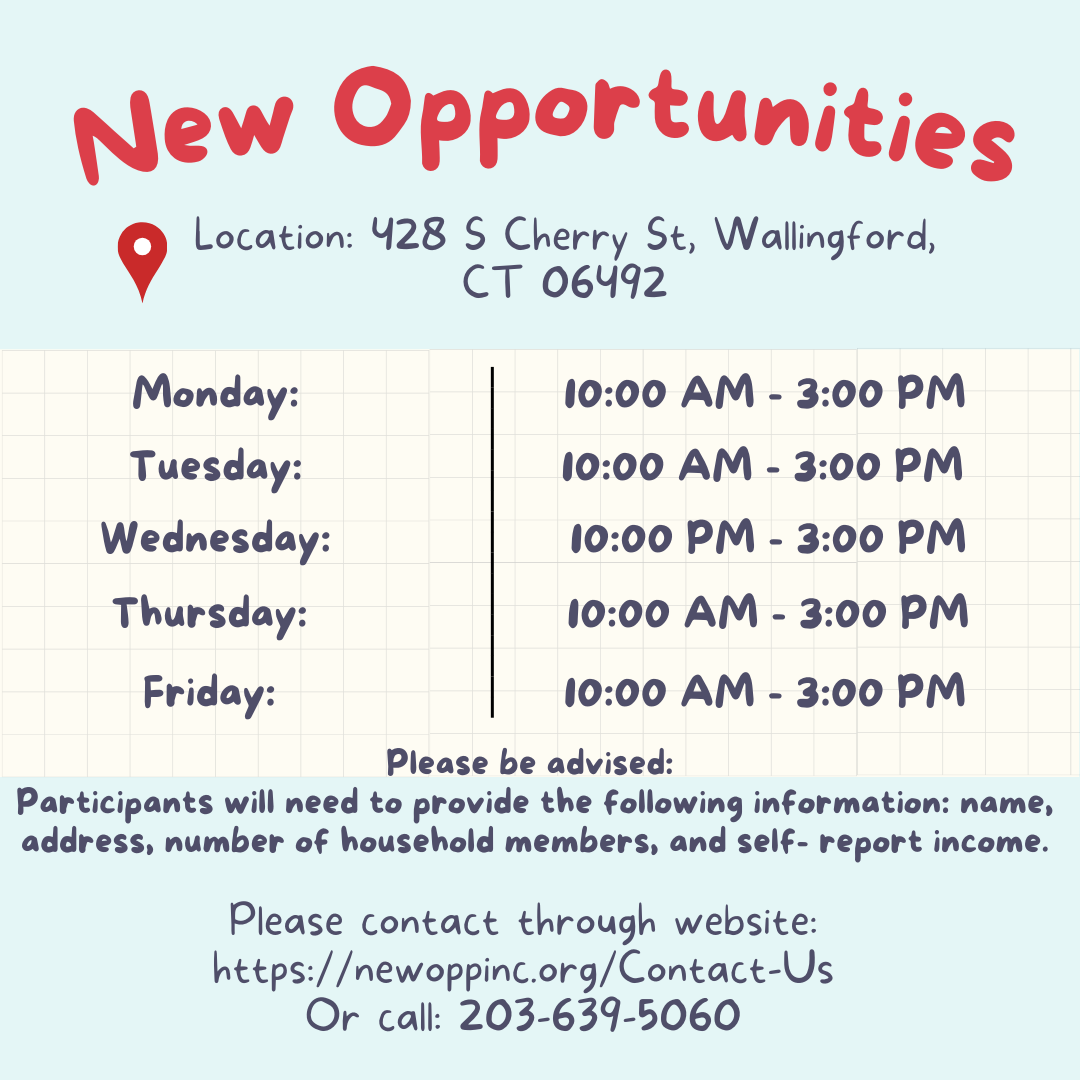 Food Pantry- New Opportunities